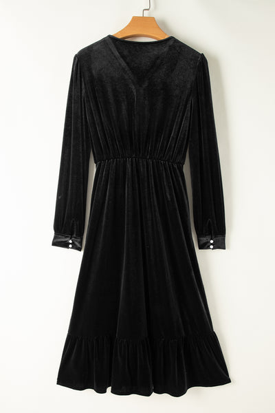 Delicately Dark Long Sleeve Dress