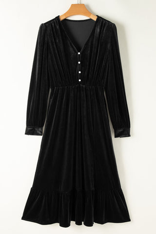 Delicately Dark Long Sleeve Dress