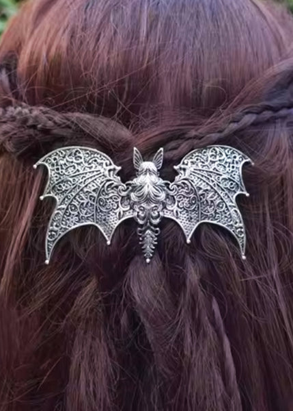 Hair Barrette Victorian Bat