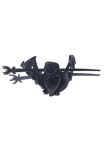 Hair Barrette Black Bat Pin Stick