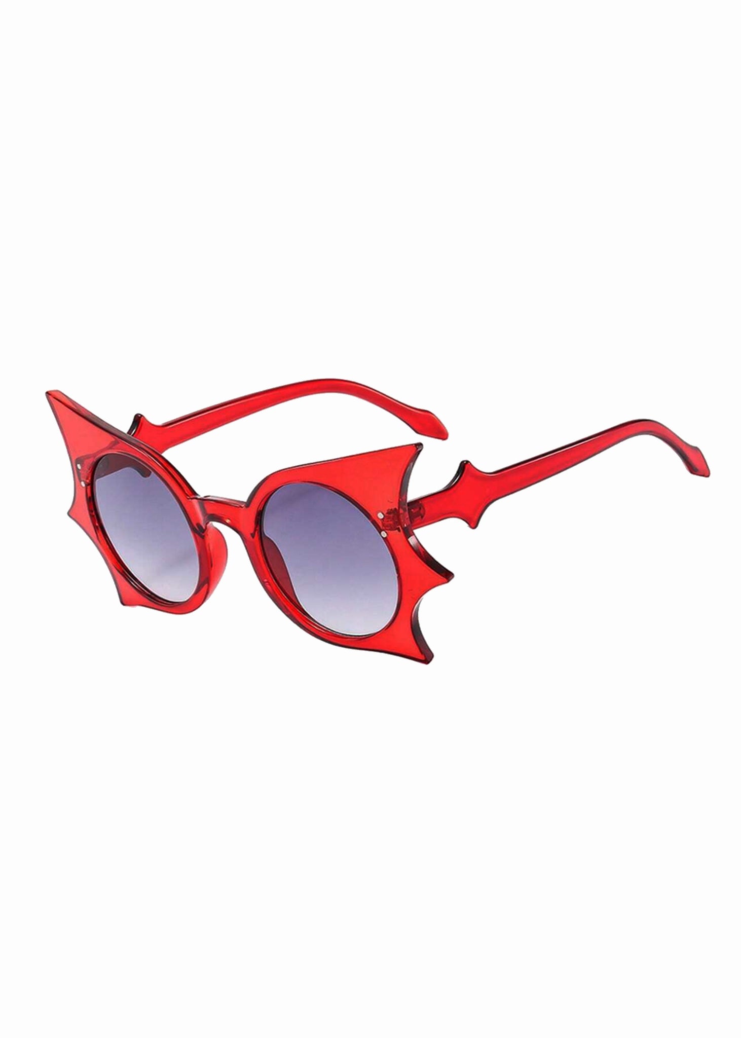 Adult Glam Bat Sunglasses in Red